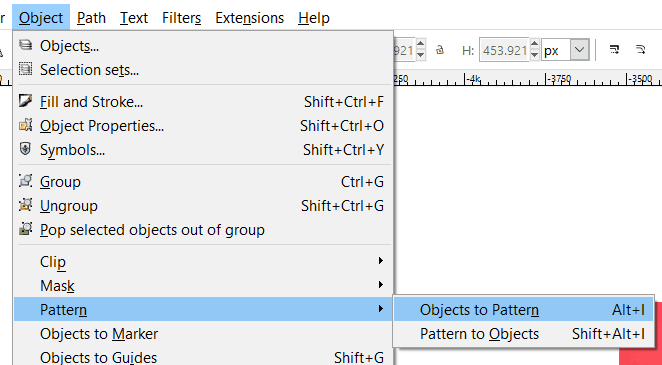 Cropping in Inkscape using pattern